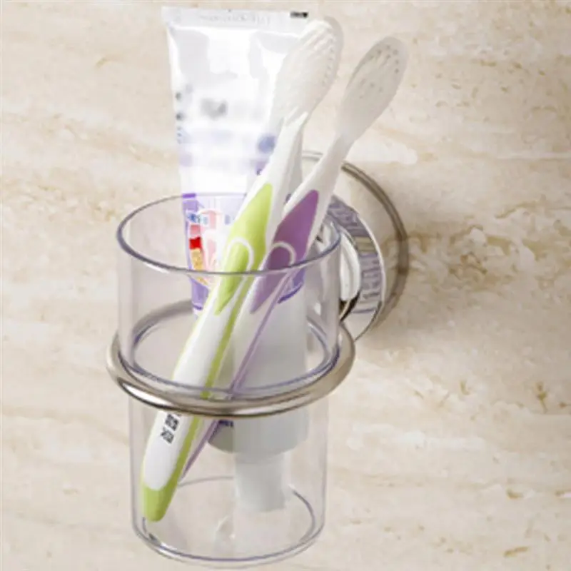 1 шт. держатель стакан для полоскания зубная паста пластик нержавеющая сталь легко фиксируется водонепроницаемый для кухни отеля ванной дома