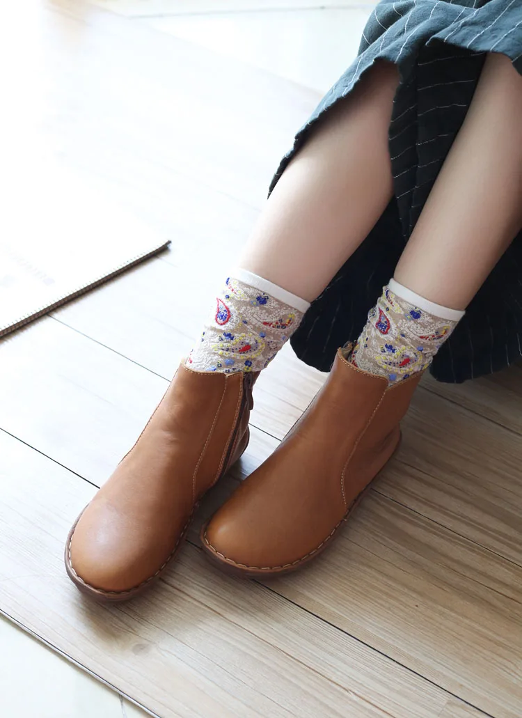 Новинка года; сезон осень-зима; теплые стандартные удобные женские носки в этническом стиле; женские носки высокого качества