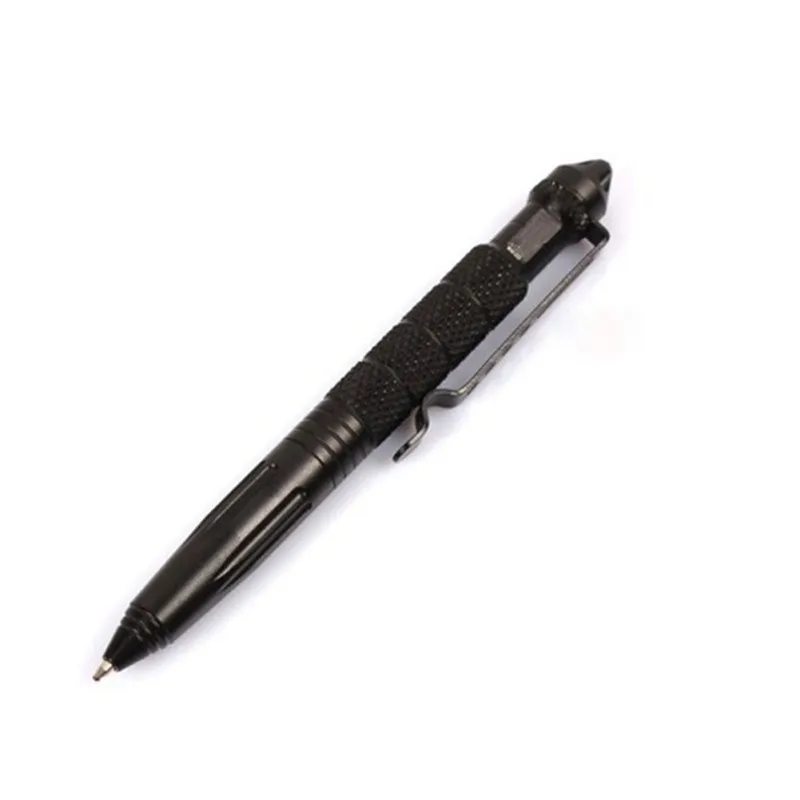 Mini edc outdppr black tactical pen glass breaker self defense aluminum emergency survival tool