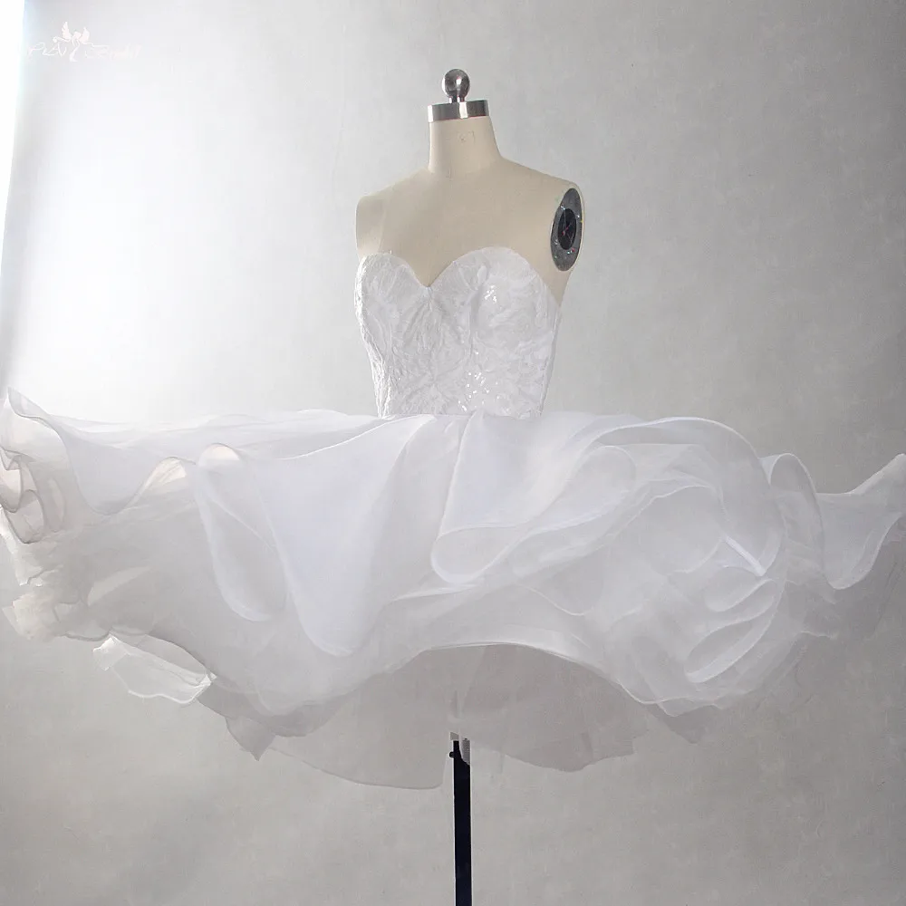 

RSW837 Organza Mini Puffy Tutu Short Wedding Dress