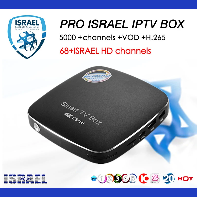 

Israeli IPTV CSA96 Android TV Box High Performance 64bit ARM A72 CPU+ARM Mali-T864 GPU 4K 4G/32G Israel Arabic World IPTV Box