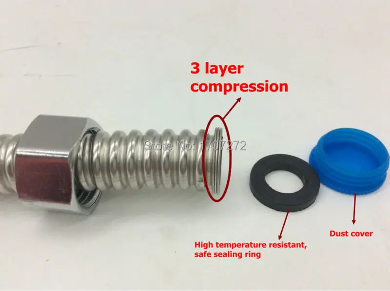 1/" 304 водонагреватель из нержавеющей стали сильфонные гофрированные трубы fflooding горячей и холодной водопроводный шланг формирования