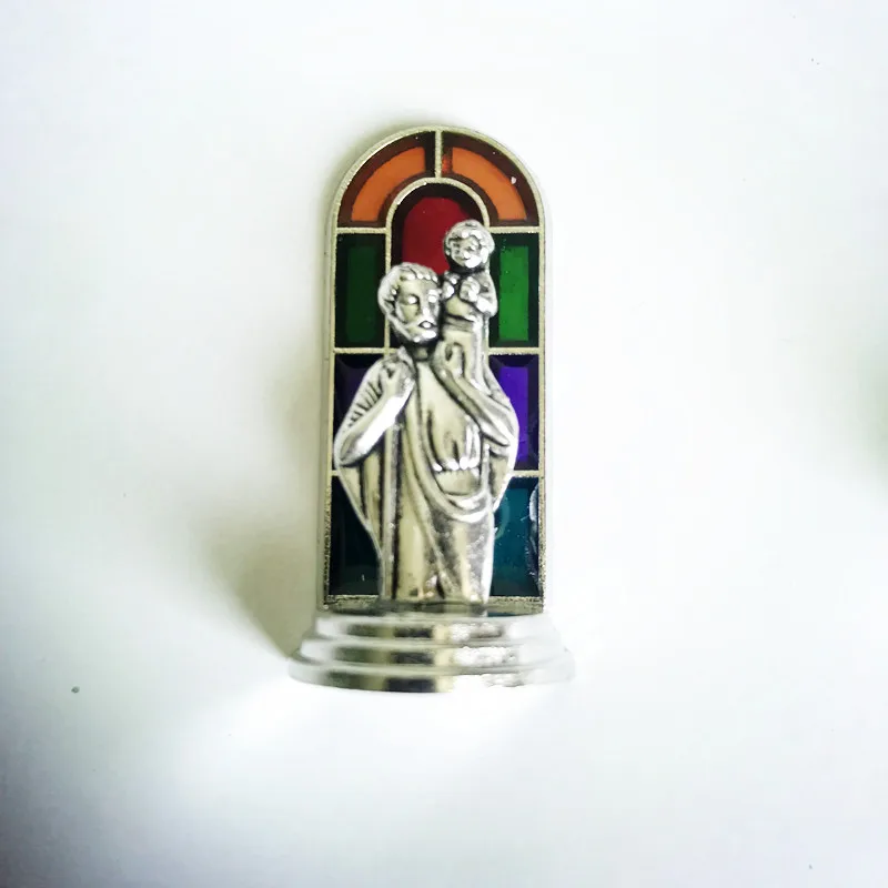 45*20 мм новая очаровательная католическая разноцветная фигурка Девы Марии, статуя Иисуса Креста. Украшения статуэтки Святого Кристофера - Окраска металла: 48 piece