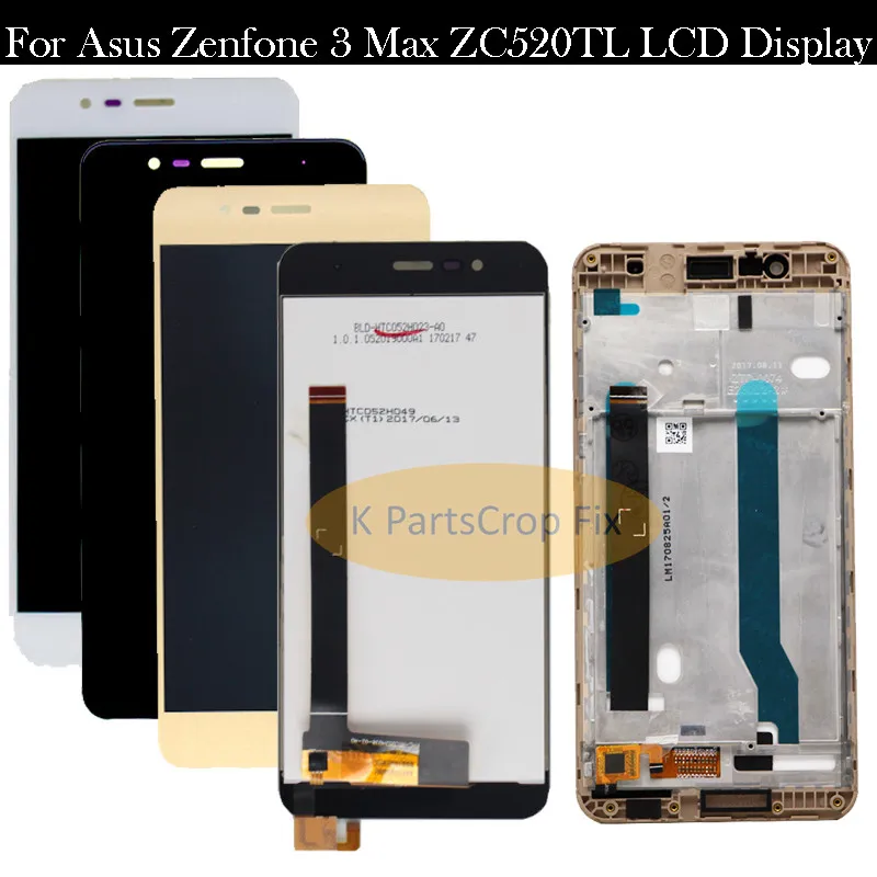 

For 5.2" Asus Zenfone 3 Max ZC520TL LCD Display Touch Screen Digitizer Assembly + Frame Replacement For ASUS X008D Display