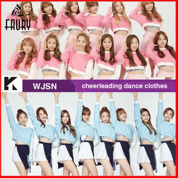 

4 Pieces A Set Cheerleading Performance Clothing Cheerleaders Aerobics Female Long-sleeved Jazz Dance School Skirt