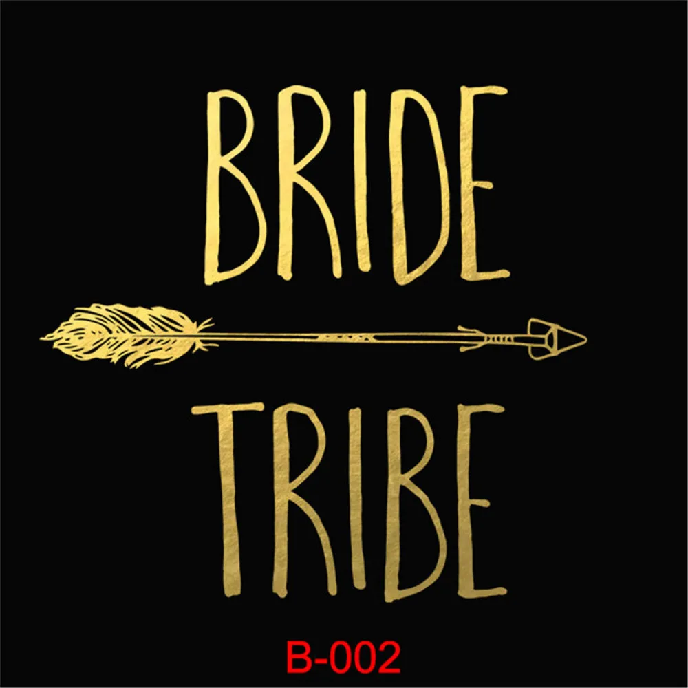 Новинка; 10 шт./лот флэш-надпись «Bride Tribe» Временная татуировка Стикеры бакалавра вечерние на свадьбу для подружки невесты Блестки для боди-арта татуировки наклейки