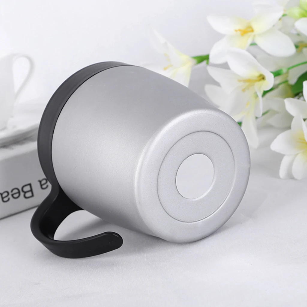 Stainless Steel Travel Mug Water Coffee Cups with Handle and Lid 300ML for Outdoor Camping Picnic Travel Drinkware