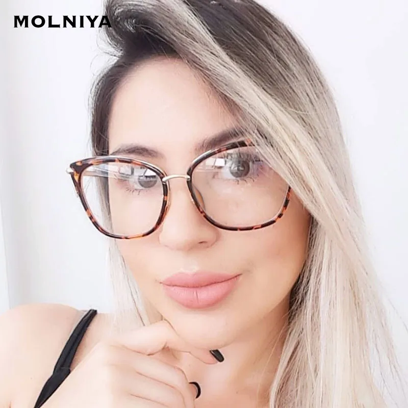 

New Prescription Ultra Light Frame Fashion Square Reading Eyeglasses Optical Glasses Frames Trendy Brand Glasses For Women Retro