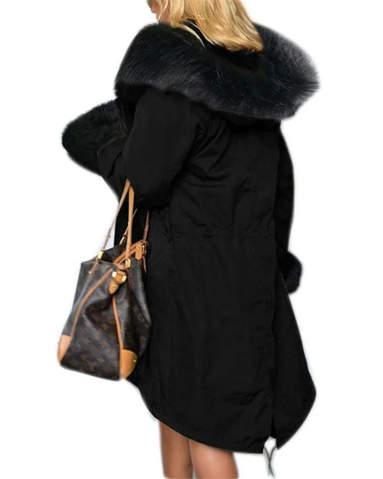 NDUCJSI женское теплое пальто зимнее пальто утолщенное тонкое длинное пальто Женская куртка черная армейская зеленая Женская куртка Горячая Распродажа хлопковых топов