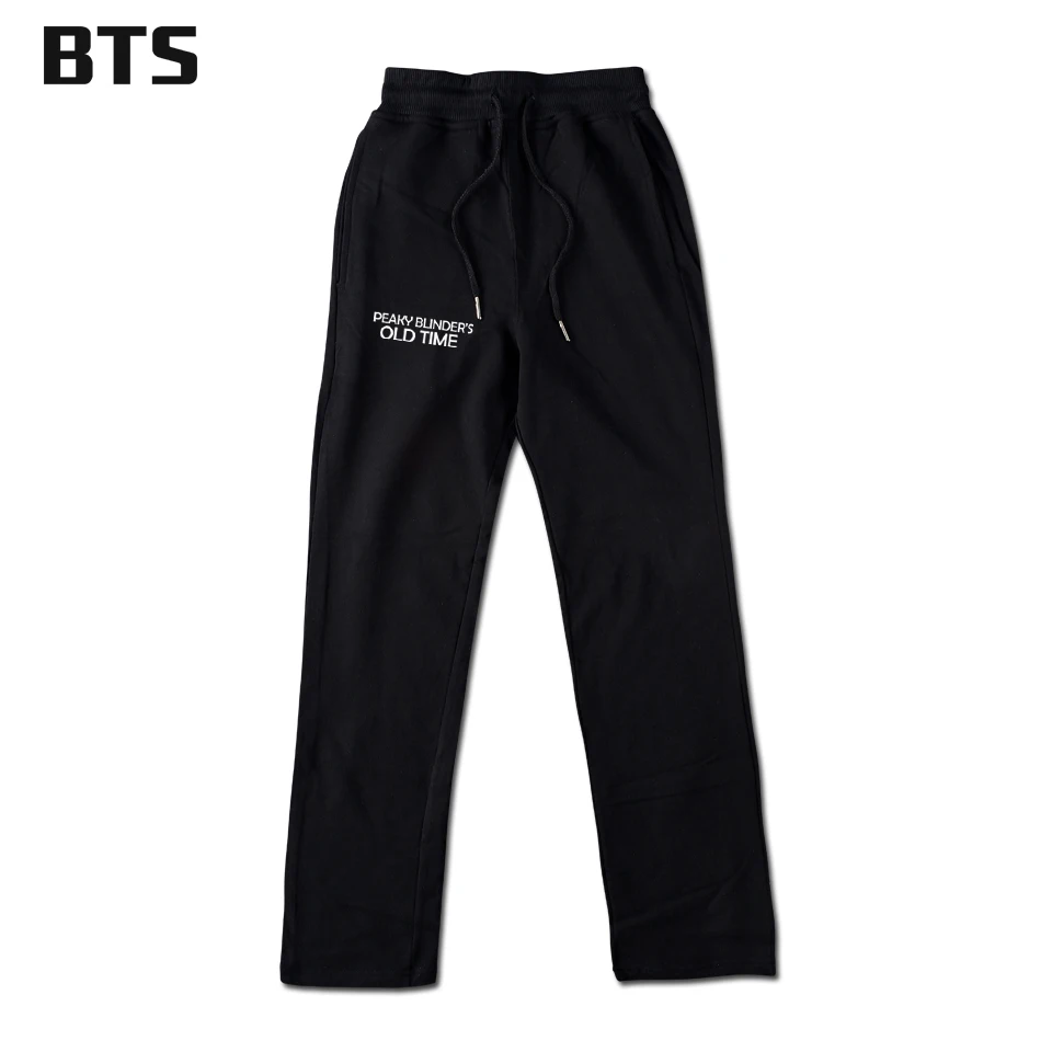 BTS Peaky Blinders брюки 100% хлопок брюки повседневные тренировочные брюки для бега брюки Slim Fit Мода Мужская и женская одежда к качеству