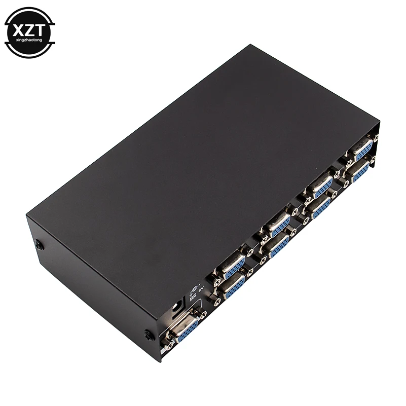 VGA Switcher 8 Port VGA Splitter 150 mhz PC to 8 VGA Monitor TV Video Splitter Support 1600*1280