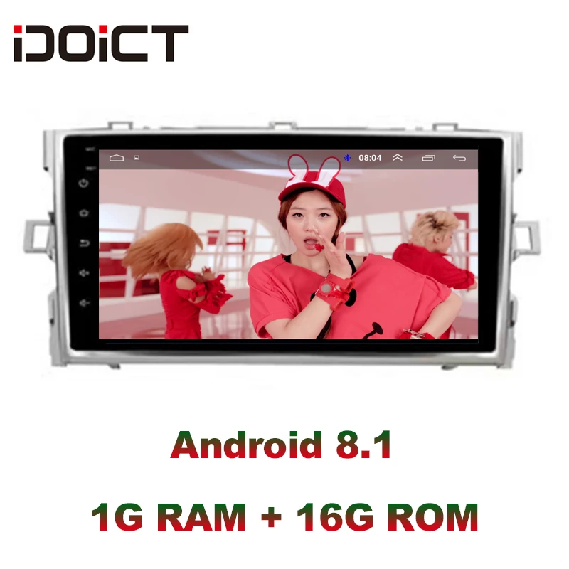 IDOICT Android 8,1 автомобильный dvd-плеер gps навигация Мультимедиа для Toyota Verso EZ Радио стерео