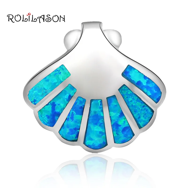 

Party Items for Women necklace Wholesale Retail Blue Fire Opal Silver Stamped Necklace Pendants Fashion jewelry OP577