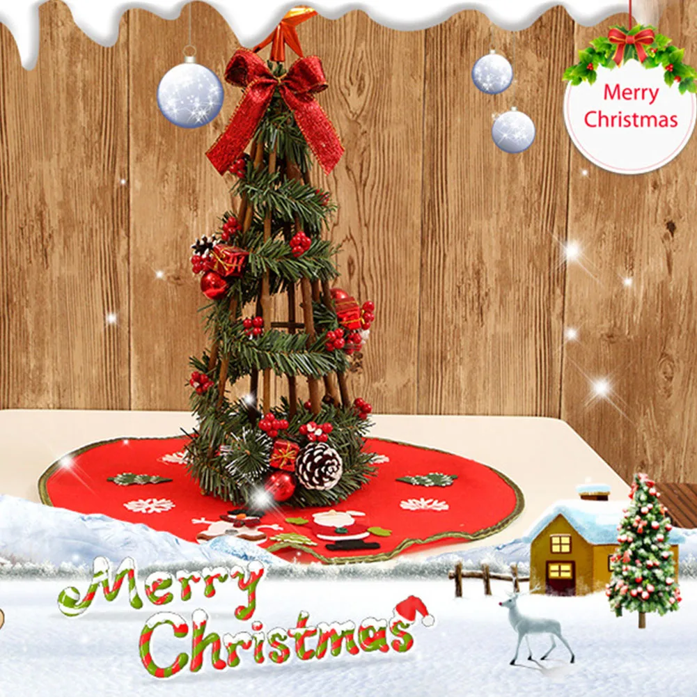 Мягкая Рождественская юбка с изображением Санты, напольный коврик, вечерние рождественские украшения