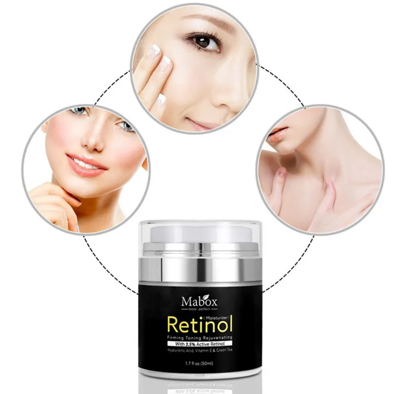 Retinol 2.5% Антивозрастной дневной и ночной увлажняющий крем для лица и глаз Гиалуроновая Кислота Витамин Е и зеленый чай cс кремы