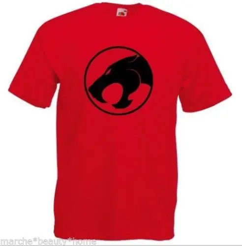 Мужская THUNDERCATS Ретро футболка средний красный Повседневное Топ thundercat логотип м холодный Повседневное гордость футболка унисекс новые