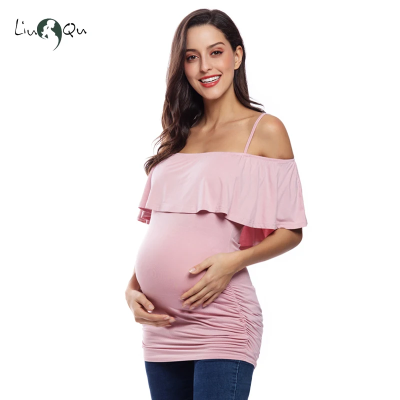 off the shoulder maternity top
