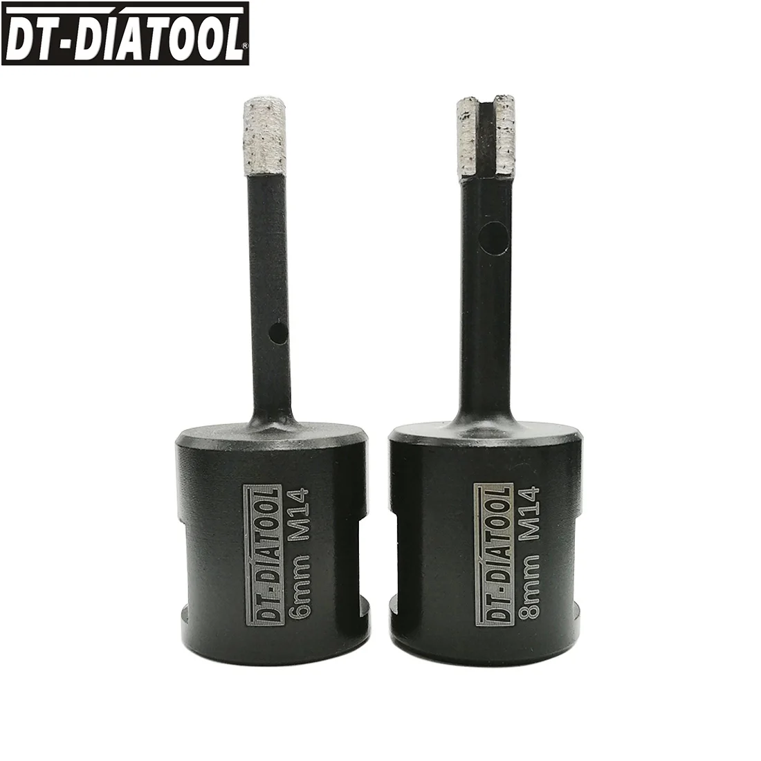 

DT-DIATOOL, 2 шт., 6 мм + 8 мм алмазные сварные сплошные сегменты, сверла для сверления, кольцевая пила для гранитного камня, M14, резьба, мокрая