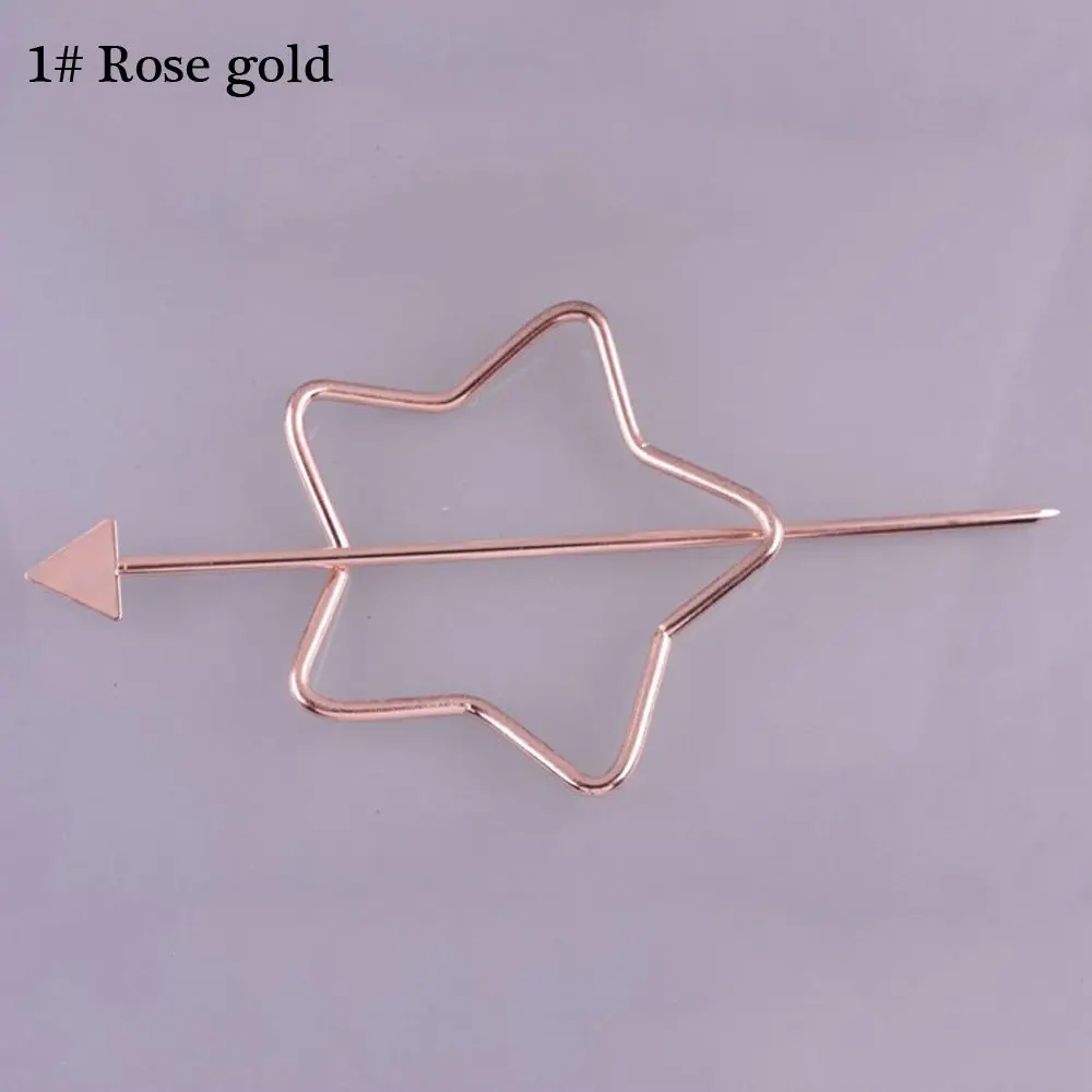 Style 2-RG-A 1 шт., модные женские Геометрические заколки для волос, заколки для волос, Звездный зажим для волос сердце, нежные заколки для волос, заколка для волос, ювелирные изделия для волос, аксессуары для волос - Цвет: Style 2-RG-A