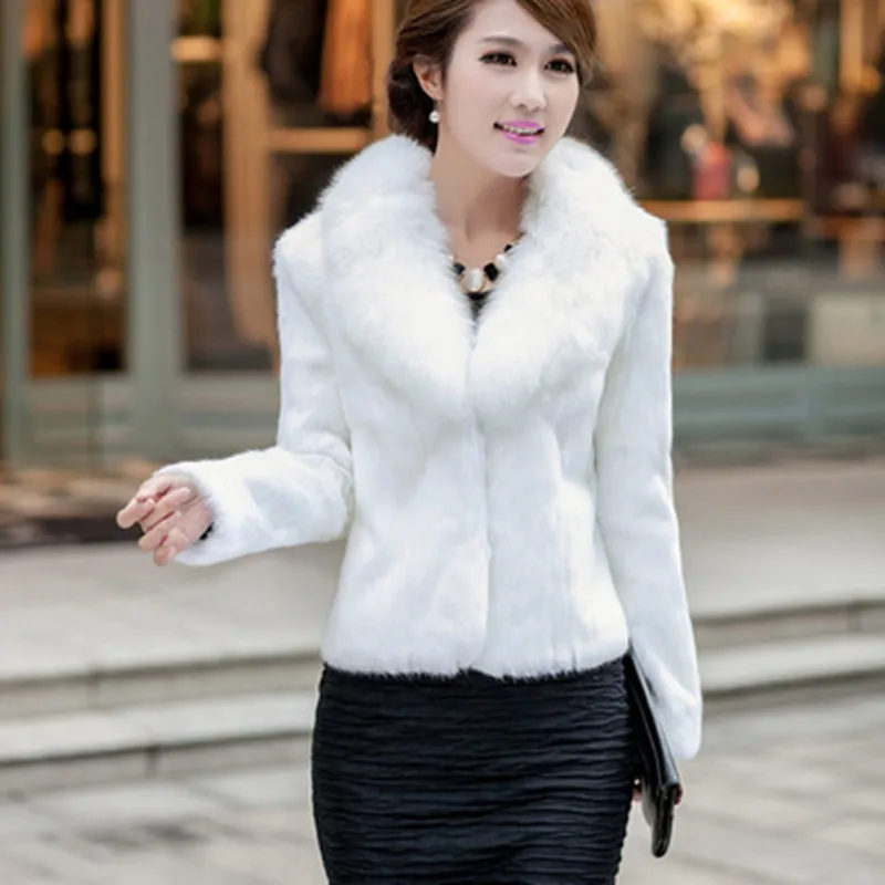 Épaissir Chaud De Manteaux Okxgnz Nouveau La white Courte Plus Black Fausse D'hiver Courts Veste Wome Manteau Taille Vison En Col Parkas Fourrure Renard nZrzOqwZ0
