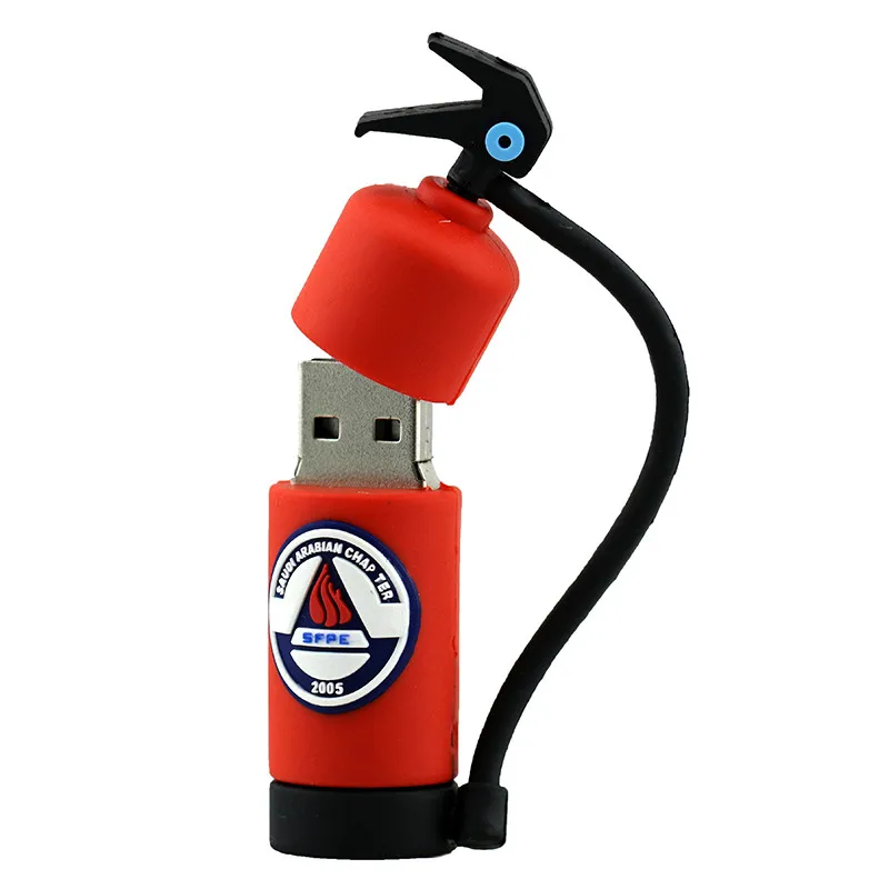 Usb флеш-накопитель с мультяшным пожарным/водяным клапаном, 32 ГБ, 16 ГБ, 8 ГБ, 4 Гб, карта памяти, огнетушитель, подарок, Usb карта