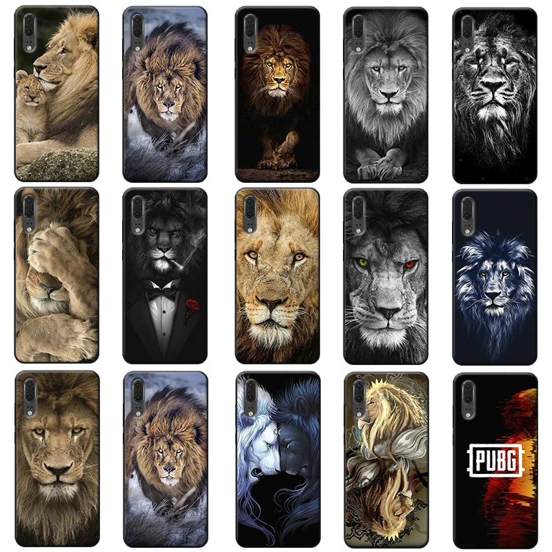 Lion Alpha Male Cub animal hard Soft Silicone Phone Case for huawei honor 20 lite 8x 9x pro 10 v30 |