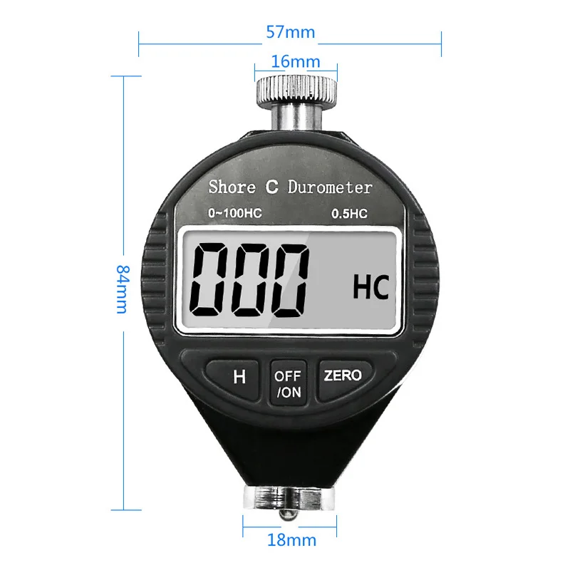 Цифровой дюрометр твердости на суше, Цифровой Твердомер, Измеритель Твердости на суше 0-100 A/C/D для пластика, кожи, резины, мульти-смолы - Цвет: C