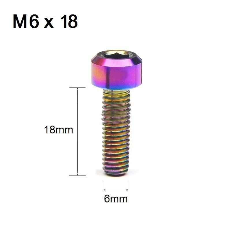 Велосипедная ручка M6x16/18/20/25 мм титановый болт с головкой для горного велосипеда