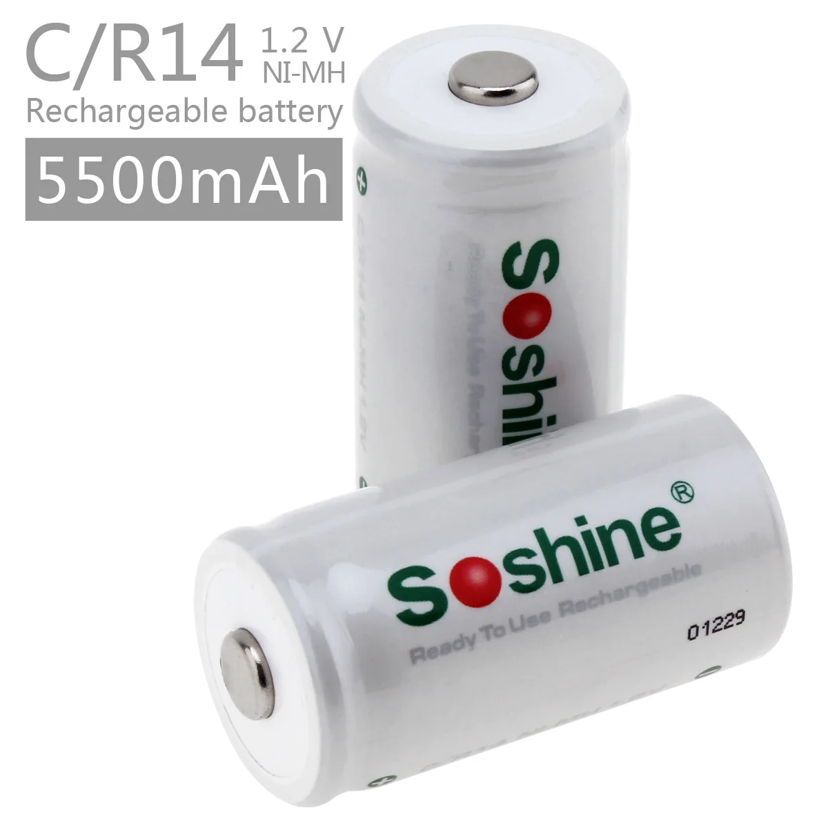 Soshine 2 шт./компл. C/R14/UM-2 Размеры 1 V 5500 мА/ч Батарея никель-металл-гидридного