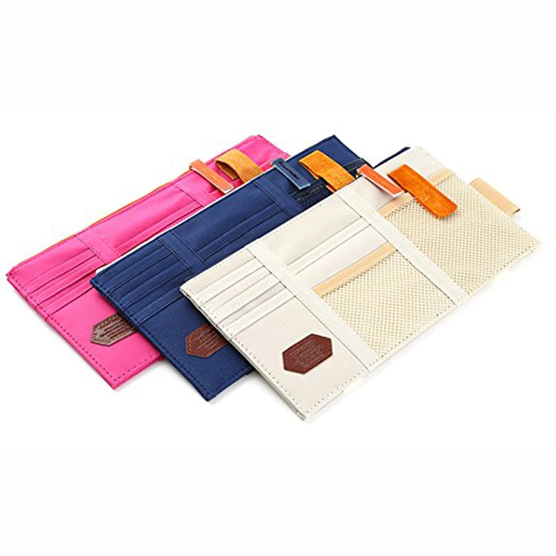 

Multi-function Car Visor Organizer Pouch, Card Storage Holder, CD Storage for Auto Vehicle Truck Multifunctional Clamp Pads