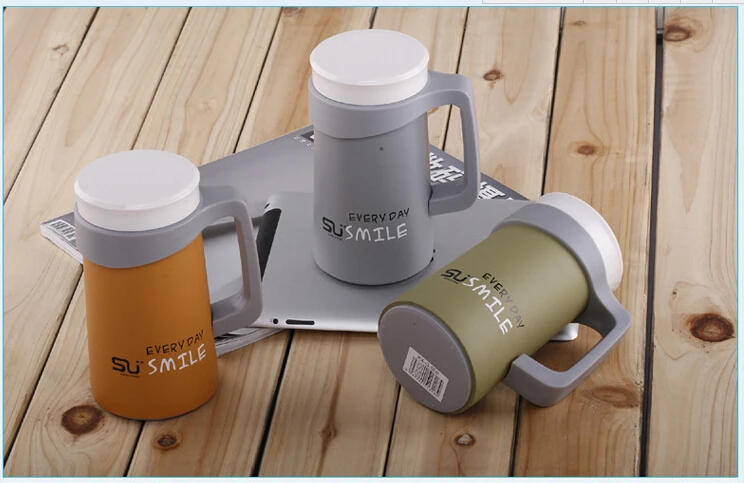 2016 New Thermo Mug 500ml Double Layer Deck Car Thermos Coffee Mug Cup 304 Stainless Steel