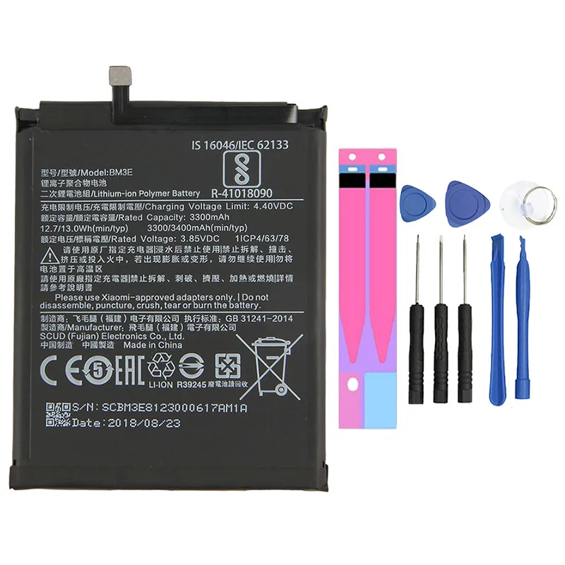 

New Original BM3E Battery For Xiaomi Mi 8 Mi8 M8 Battery Real Capacity 3300mAh Phone Replacement Battery