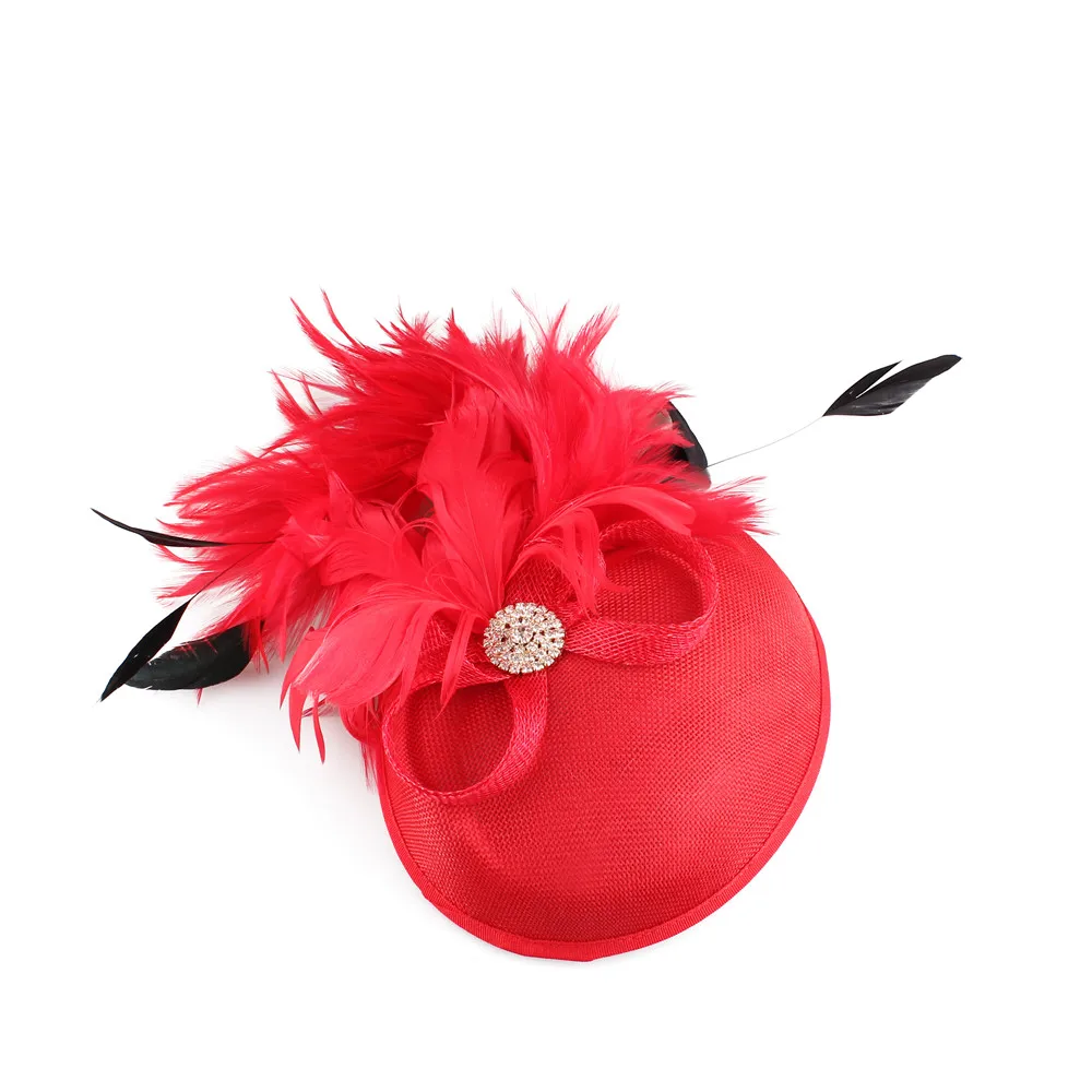 Модные новые красные шляпы, вуалетки, повязки на голову, Свадебные Элегантные Женские Дерби, церковное миллинери, вечерние платья, имитация Sinamay, головные уборы