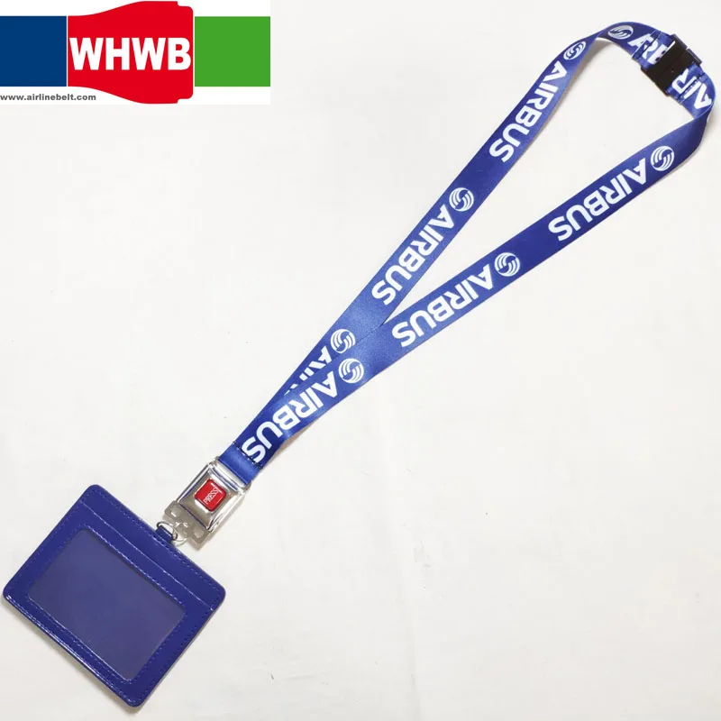 

Airbus Boeing seat belt buckle lanyards Press release safety seatbelt buckle lanyard strap keychains