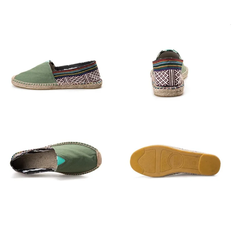 HANSCHIC 2017 New Arrival Green Retro Comfortable Simple Design Ladies Womens Casual Espadrilles Shoes for Female Unisex 101410 (9)