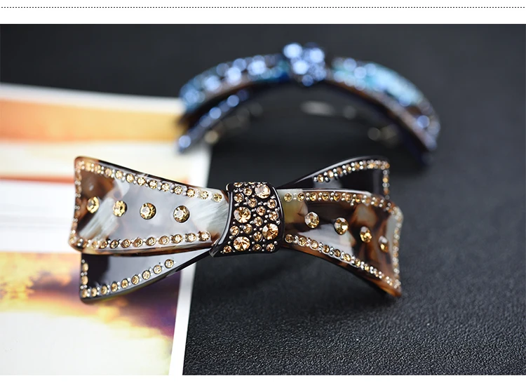 strass grande barrette arco de cabelo acessórios