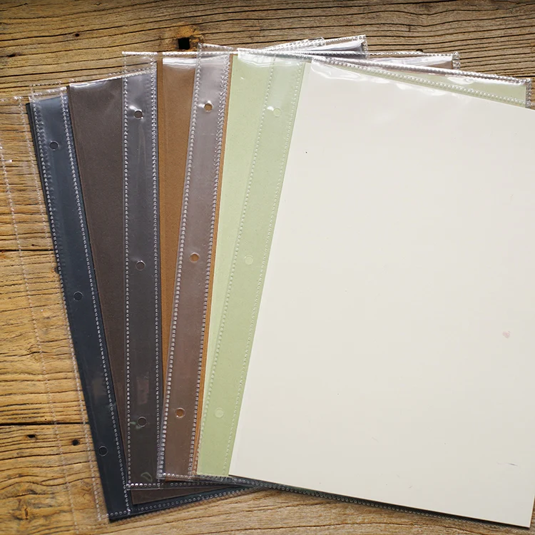 

Big Vertical 3 Holes 29.5*21.5CM 6 Colors Of Select Card For Diy Photo Album Adding PP Inside Pages Scrapbooking 10/20/30 /Set