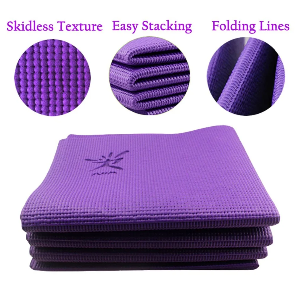 Travel Yoga Mat Exercise Mat Thick 4mm Eco TPE Yoga Mat Pad Non slip