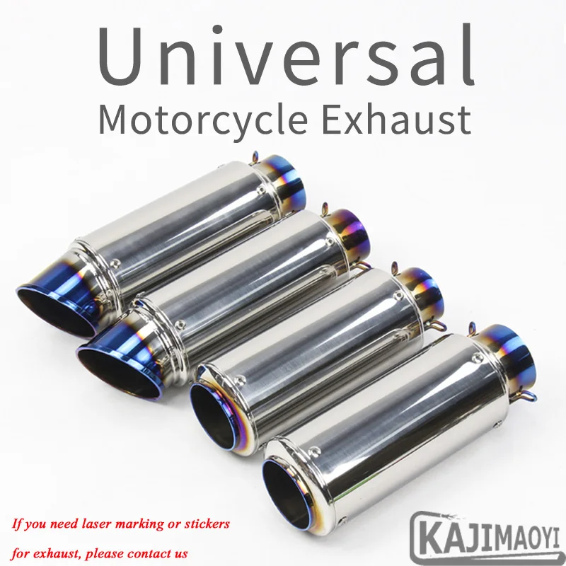 

Universal 51mm 61mm Motorcycle Exhaust Pipe Escape Motorbike Stainless Steel Muffler For GSXR600 S1000RR Ninja650 R6 CBR1000RR