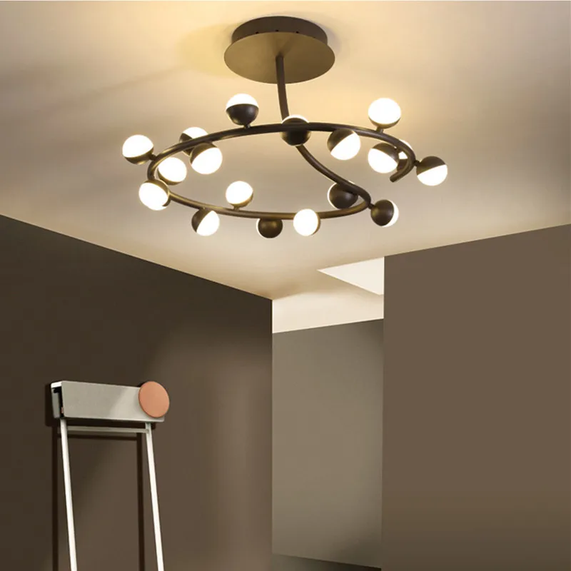 

Modern Ball Ceiling Luminaire Parlor Led Pendant Lights Home Decoration Pendant Lamp White/Black Bdoy Nordic lamp Free Shipping