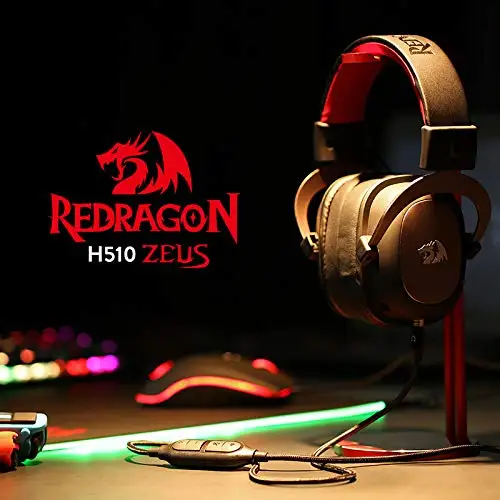 7,1 гарнитура с объемным звуком Redragon H510 Zeus Проводные Игровые наушники для геймеров со съемным микрофоном для ПК, PS4, Xbox One, переключатель