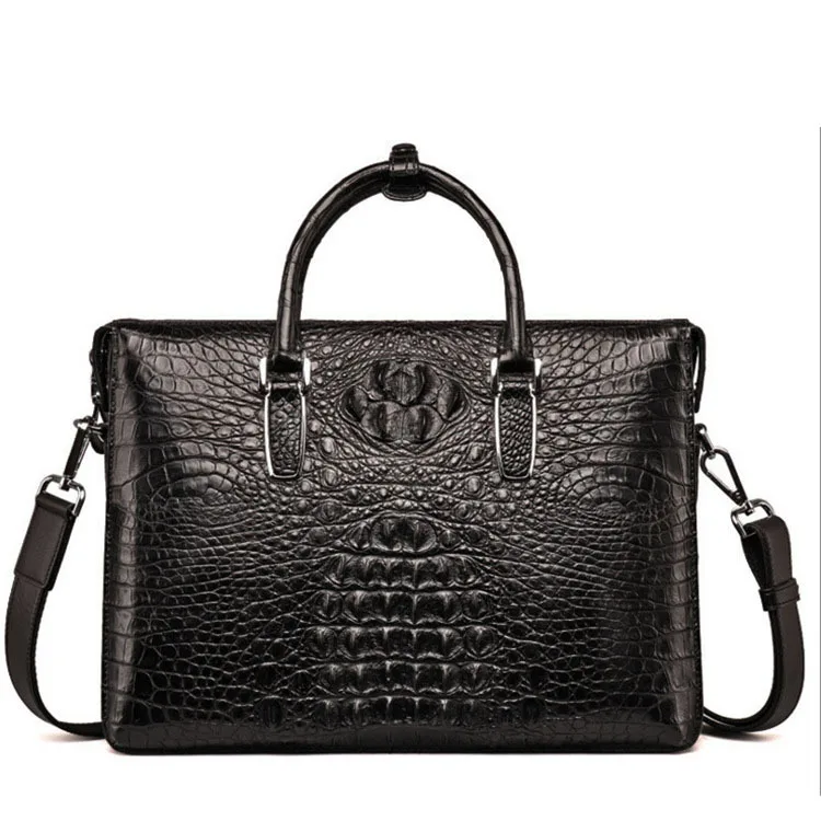 

High Quality Crocodile Skin Briefcase Handbag Single Shoulder Bag Free Shipping