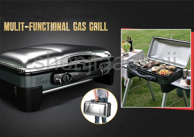 barbecue grill outdoor portable bbq grill courtyard liquefied gas function grill box 1PC|Electric Grills & Electric Griddles| - AliExpress