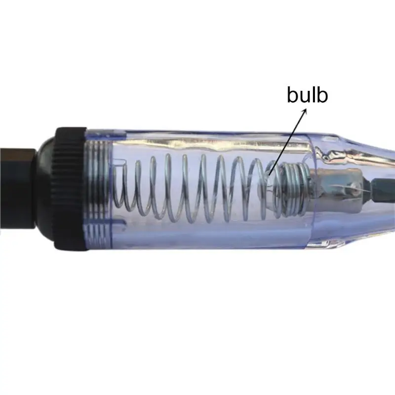 Многофункциональная электрическая ручка тестера напряжения с пружиной DC 6-24 V прозрачная автомобильная лампа для мотоцикла электрика тестовый карандаш