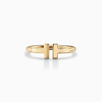 

SHINETUNG 1:1 S925 Sterling Silver Original High Quality Coil Square T Series Ring Women Elegant Fashion Jewelry Birthday GIFT