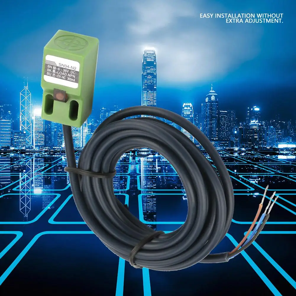 

SN04-N2 NPN Proximity Switch DC 12-24V Proximity Inductive Sensor Switch 3 Wire Normally NPN Switch Close Distance 4mm