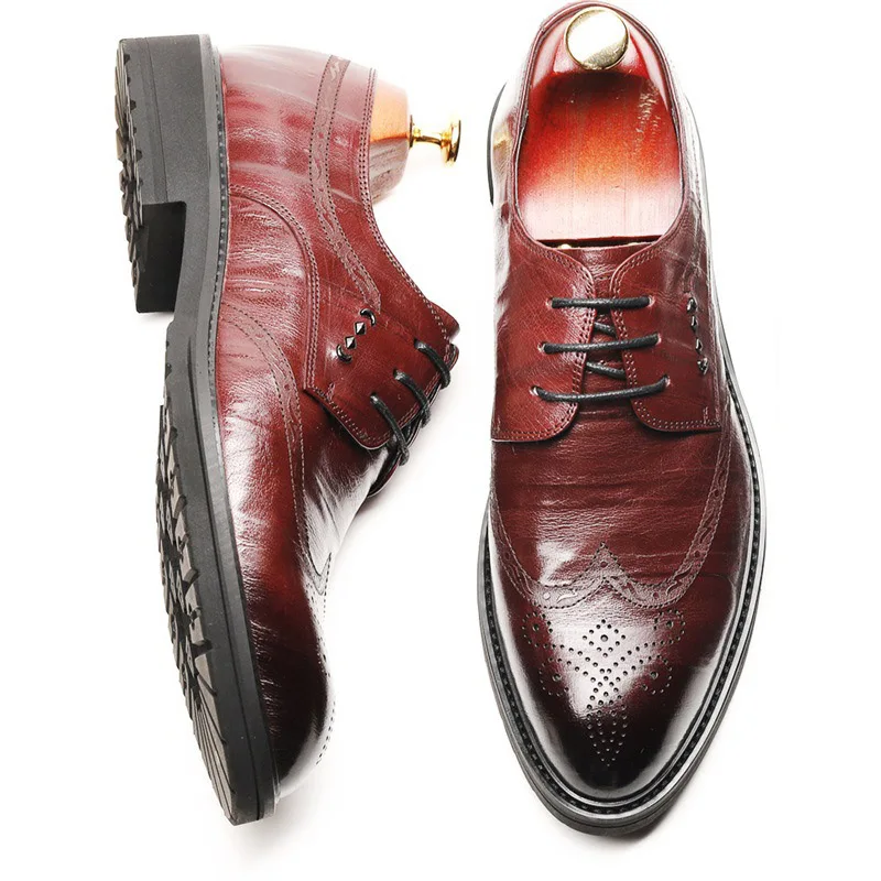 DESAI/Новинка; обувь bullock; мужская повседневная обувь в деловом стиле в Корейском стиле; обувь на шнуровке из натуральной кожи; мужские оксфорды в стиле ретро