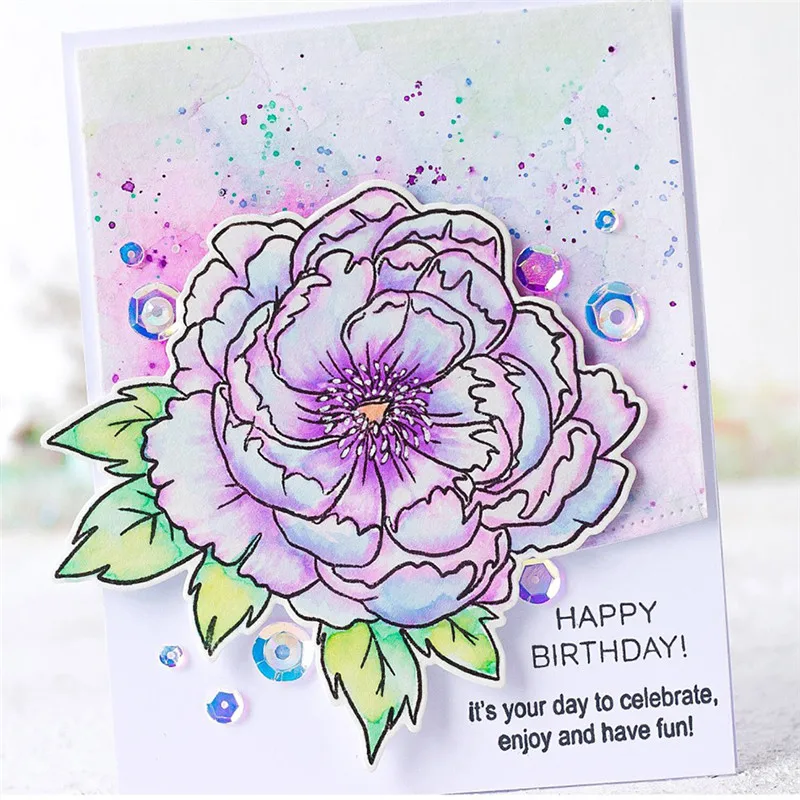 

DiyArts Spring Flower Stamps and Dies for Dies Scrapbooking Blossom Card Making Clear Stamps Craft Dies Album New Dies for 2019
