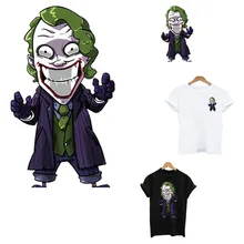 Bruce Wayne Joker clown patch streifen auf kleidung aufkleber eisen auf patches anwendung von einem bügeln druck für kleidung tops