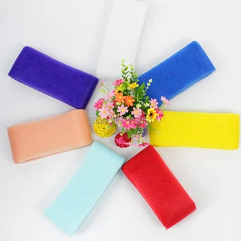 

10cm Soft Polyester Netting Plain Veiling Crin Braid For Flexible Sinamay Millinery Hat Trim 100yard/lot